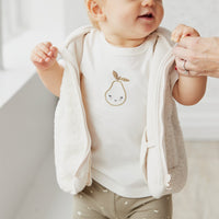 Kai Recycled Polyester Sherpa Vest - Natural Childrens Vest from Jamie Kay Australia