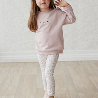 Organic Cotton Legging - Posy Floral Childrens Legging from Jamie Kay Australia