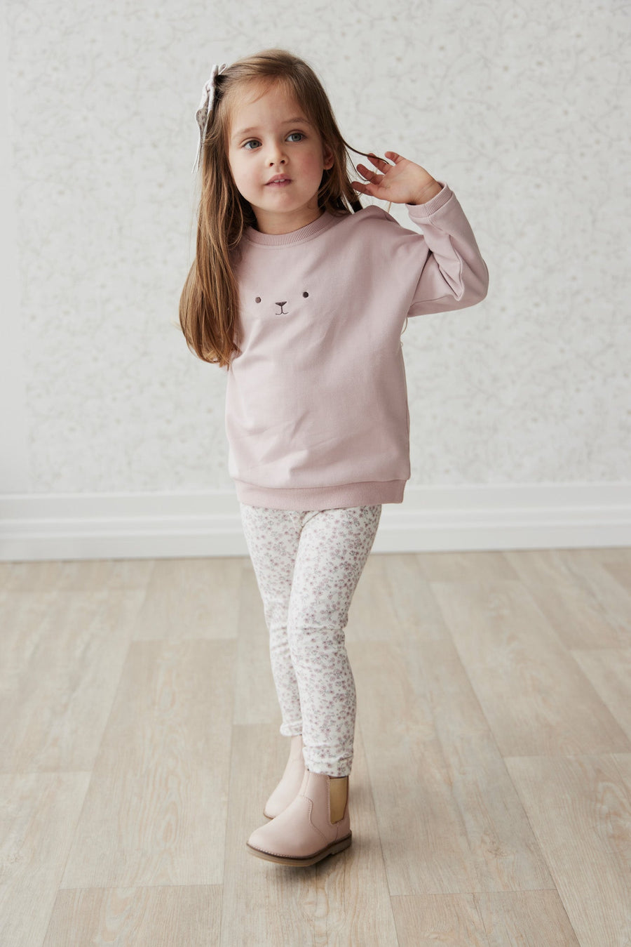 Organic Cotton Legging - Posy Floral Childrens Legging from Jamie Kay Australia