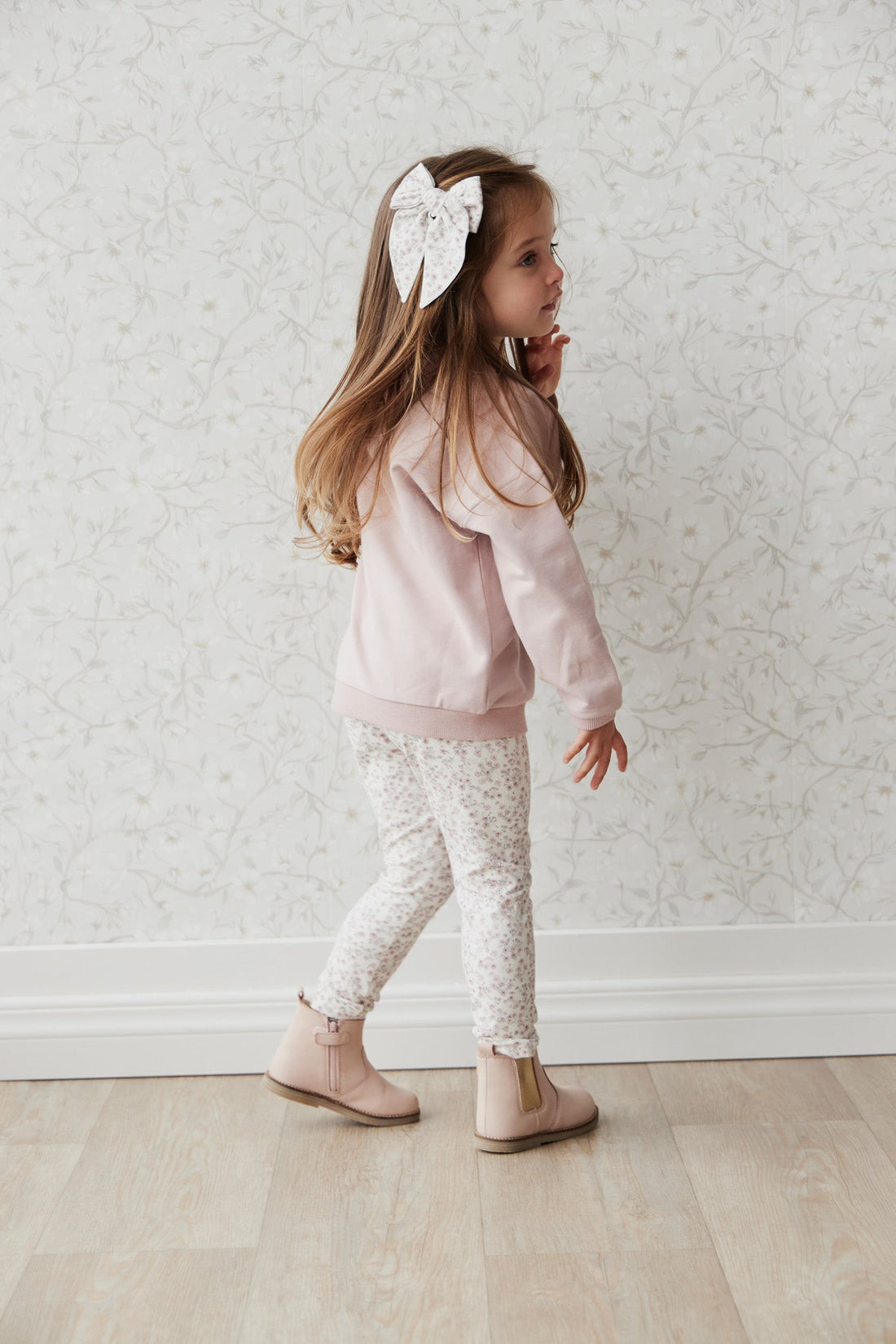 Organic Cotton Legging - Posy Floral Childrens Legging from Jamie Kay Australia