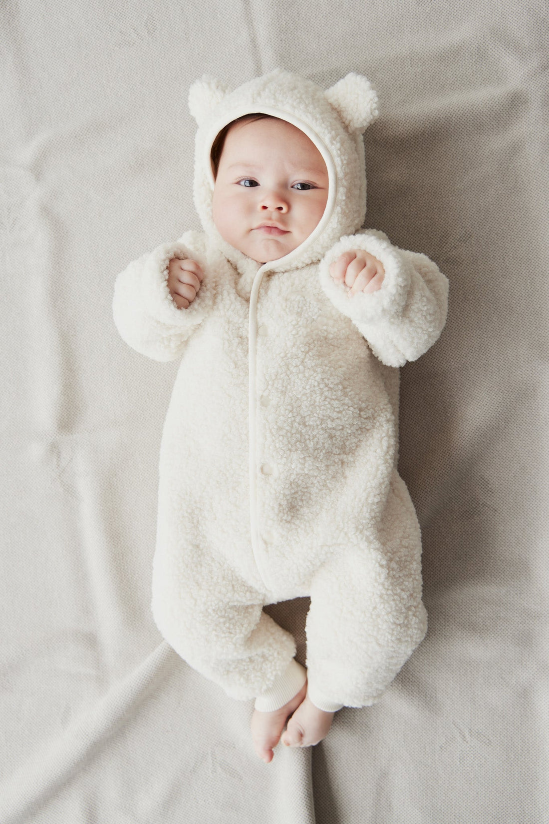 Sasha Recycled Polyester Sherpa Onepiece - Natural Childrens Onepiece from Jamie Kay Australia