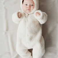 Sasha Recycled Polyester Sherpa Onepiece - Natural Childrens Onepiece from Jamie Kay Australia