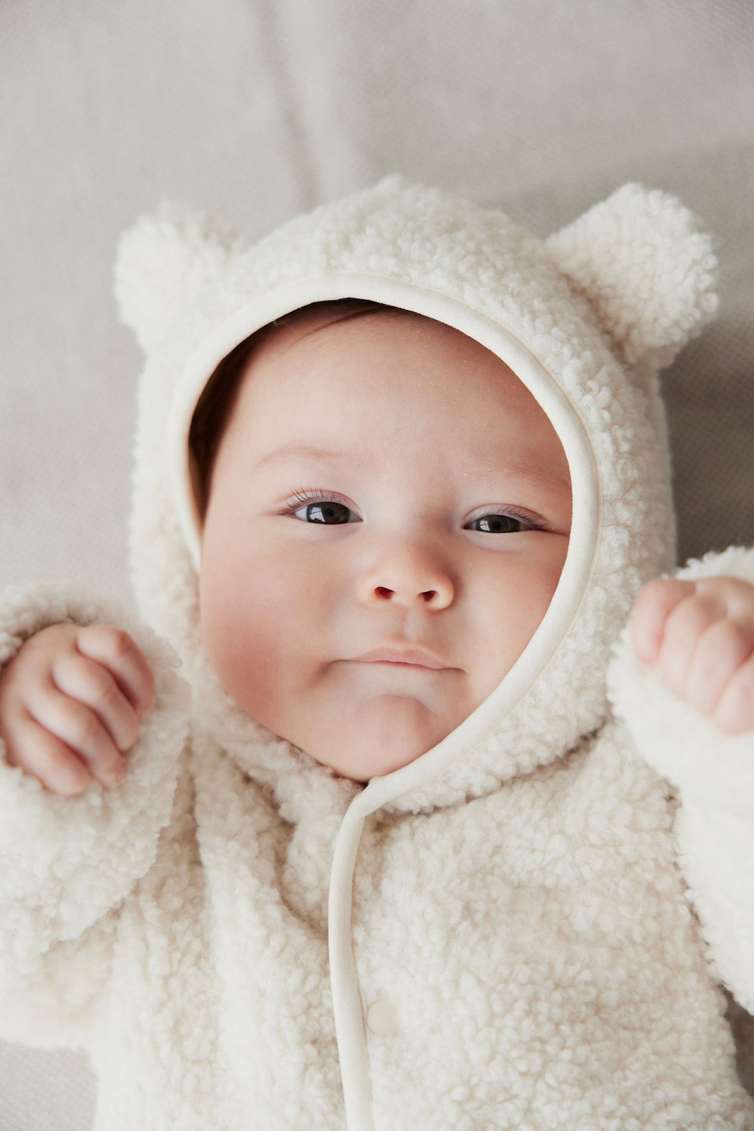 Sasha Recycled Polyester Sherpa Onepiece - Natural Childrens Onepiece from Jamie Kay Australia