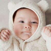 Sasha Recycled Polyester Sherpa Onepiece - Natural Childrens Onepiece from Jamie Kay Australia