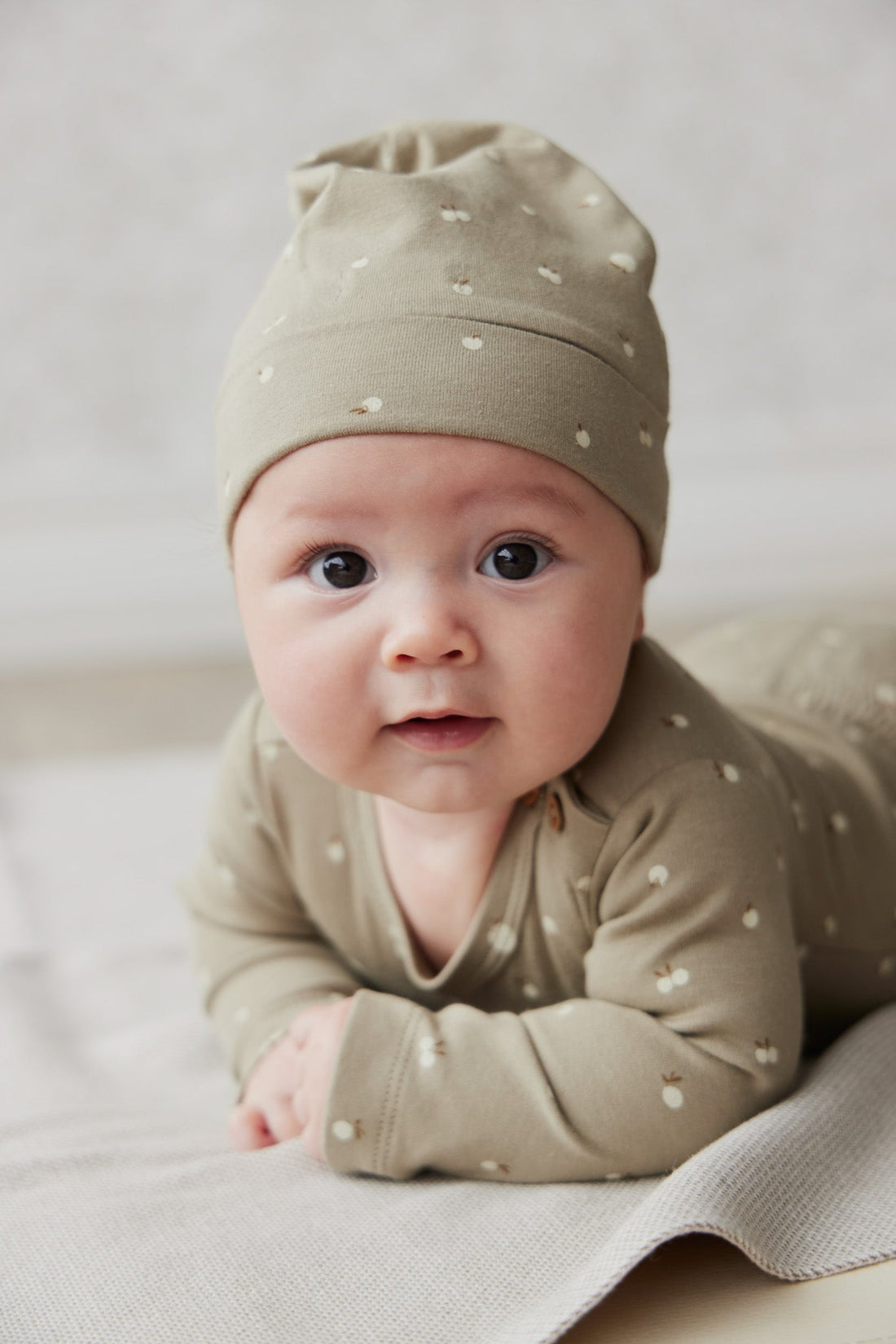 Organic Cotton Reese Beanie - Apples Seneca Rock Childrens Hat from Jamie Kay Australia