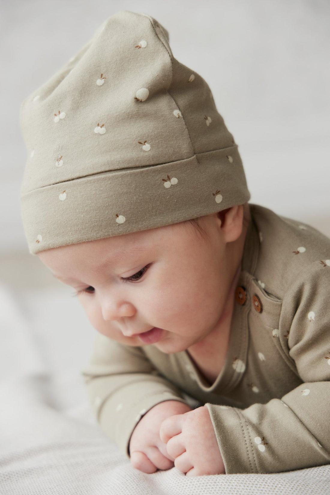 Organic Cotton Reese Beanie - Apples Seneca Rock Childrens Hat from Jamie Kay Australia