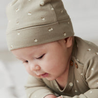 Organic Cotton Reese Beanie - Apples Seneca Rock Childrens Hat from Jamie Kay Australia