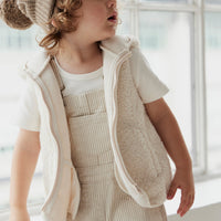 Kai Recycled Polyester Sherpa Vest - Natural Childrens Vest from Jamie Kay Australia