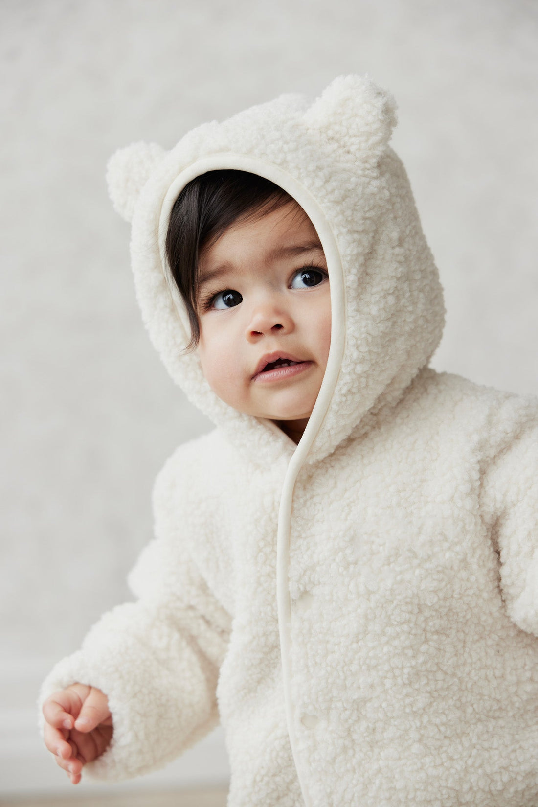 Sasha Recycled Polyester Sherpa Onepiece - Natural Childrens Onepiece from Jamie Kay Australia