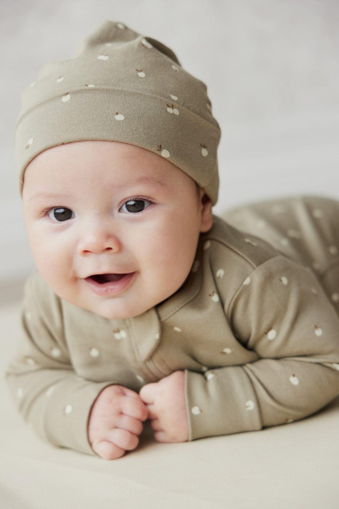 Organic Cotton Reese Beanie - Apples Seneca Rock Childrens Hat from Jamie Kay Australia