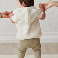 Kai Recycled Polyester Sherpa Vest - Natural Childrens Vest from Jamie Kay Australia