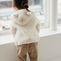 Tatum Recycled Polyester Sherpa Jacket - Natural Childrens Jacket from Jamie Kay Australia