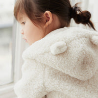 Tatum Recycled Polyester Sherpa Jacket - Natural Childrens Jacket from Jamie Kay Australia