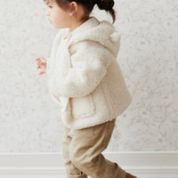 Tatum Recycled Polyester Sherpa Jacket - Natural Childrens Jacket from Jamie Kay Australia