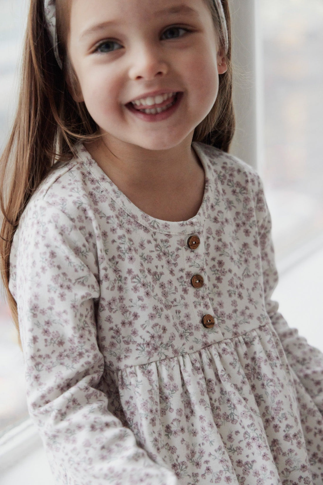 Organic Cotton Bridget Dress - Posy Floral Childrens Dress from Jamie Kay Australia