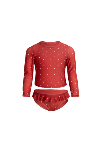 Brielle Swim Set - Mon Amour Red Childrens Swimwear from Jamie Kay Australia