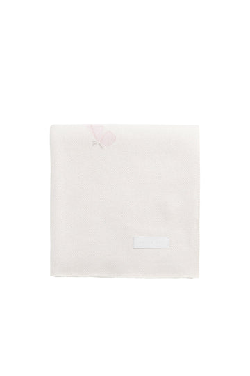 Cassie Jacquard Blanket - Egret Childrens Blanket from Jamie Kay Australia