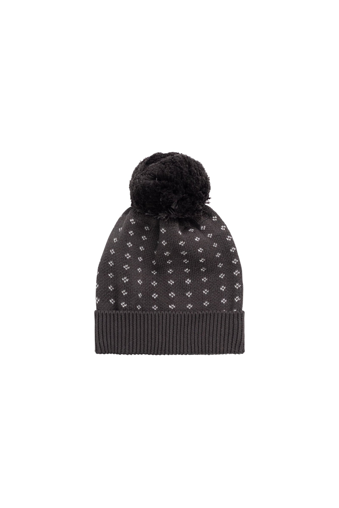 Dorian Beanie - Knitted Diamonds Coffee Childrens Beanie from Jamie Kay Australia