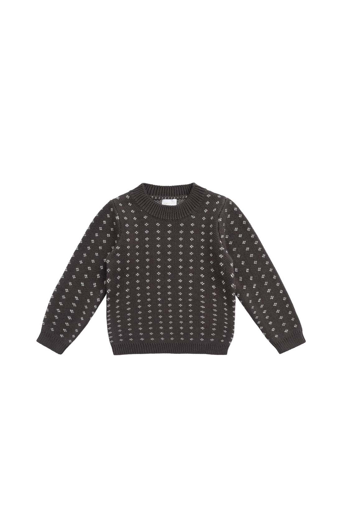 Dorian Jumper - Knitted Diamonds Coffee Childrens Jumper from Jamie Kay Australia