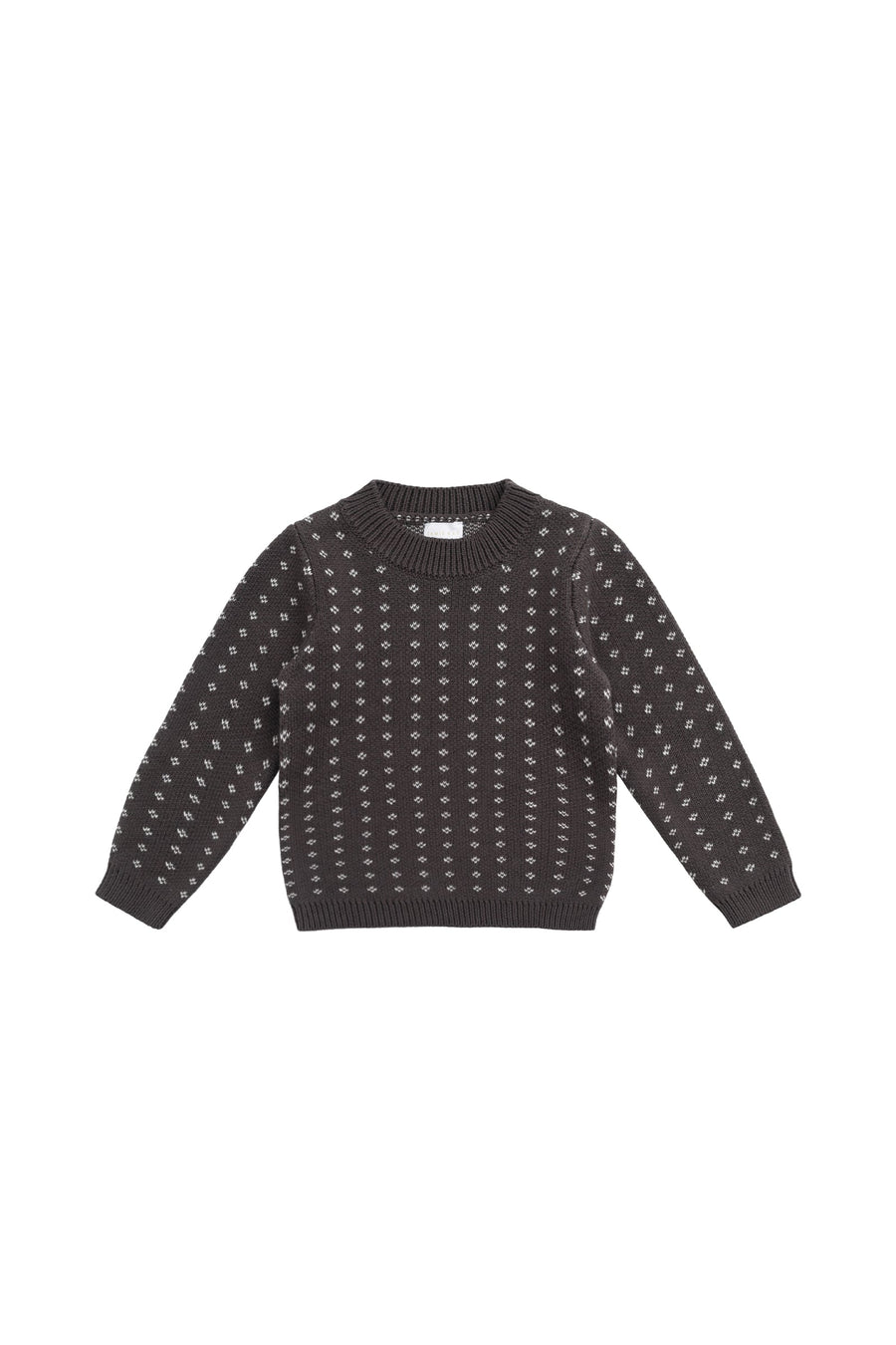 Dorian Jumper - Knitted Diamonds Coffee Childrens Jumper from Jamie Kay Australia