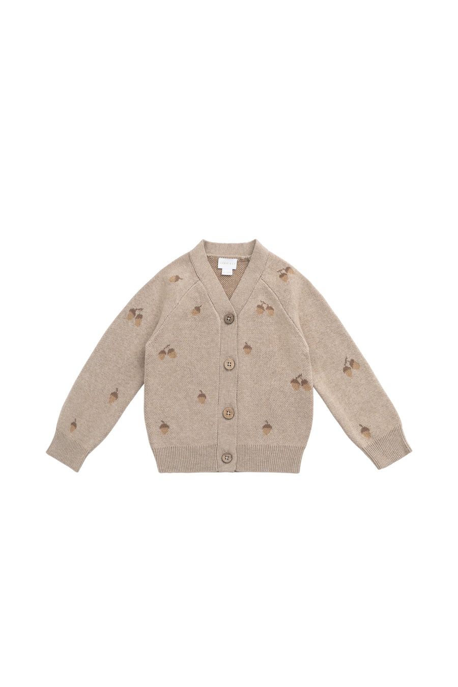 Easton Cardigan - Forest Acorns Cashew Marle Childrens Cardigan from Jamie Kay Australia