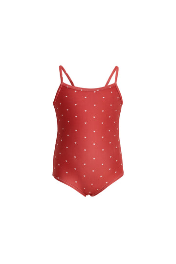 Evie Swimsuit - Mon Amour Red Childrens Swimwear from Jamie Kay Australia