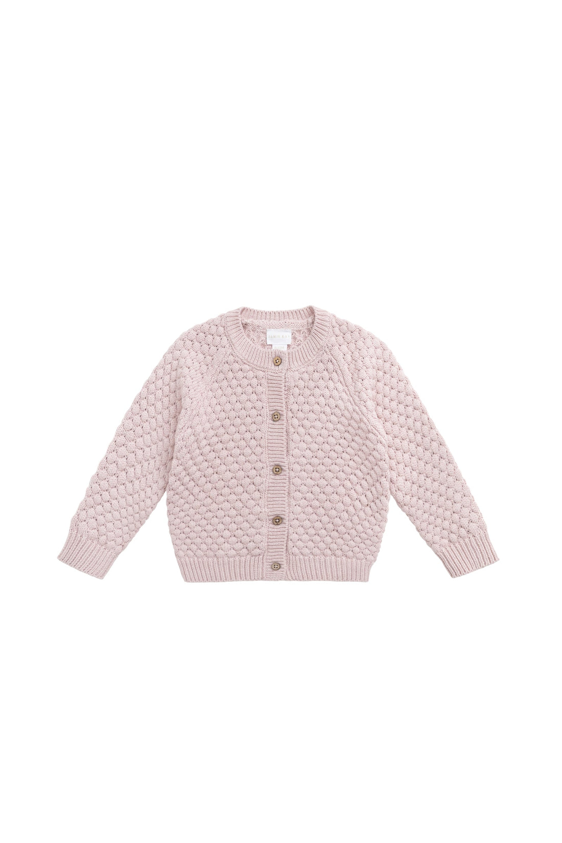 Maple Cardigan - Pastel Pink Marle Childrens Cardigan from Jamie Kay Australia