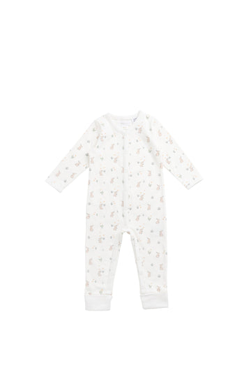 Organic Cotton Amory Onepiece - Lapin Jardin Crisp Childrens Pyjama from Jamie Kay Australia