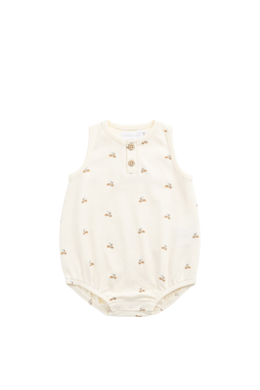 Organic Cotton Archie Playsuit - Forest Night Acorns Childrens Playsuit from Jamie Kay Australia