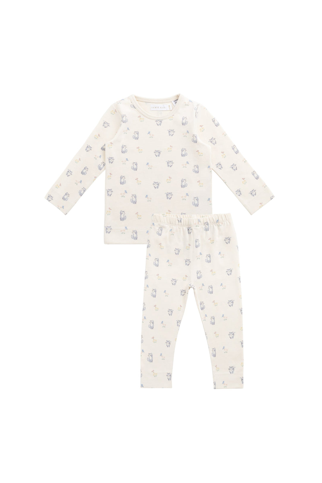 Organic Cotton Baker Long Sleeve Pyjama Set - Charlies Butterflies Childrens Pyjama from Jamie Kay Australia
