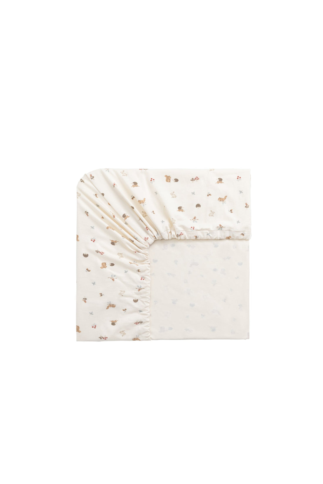 Organic Cotton Cot Sheet - Forest Gathering Childrens Cot Sheet from Jamie Kay Australia