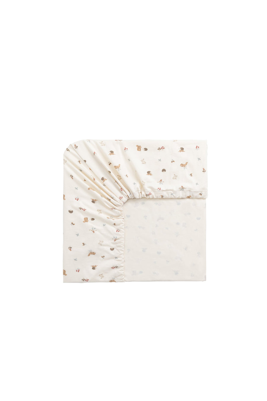Organic Cotton Cot Sheet - Forest Gathering Childrens Cot Sheet from Jamie Kay Australia