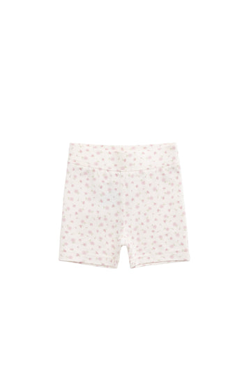 Organic Cotton Everyday Bike Short - Victoria Blush Childrens Short from Jamie Kay Australia