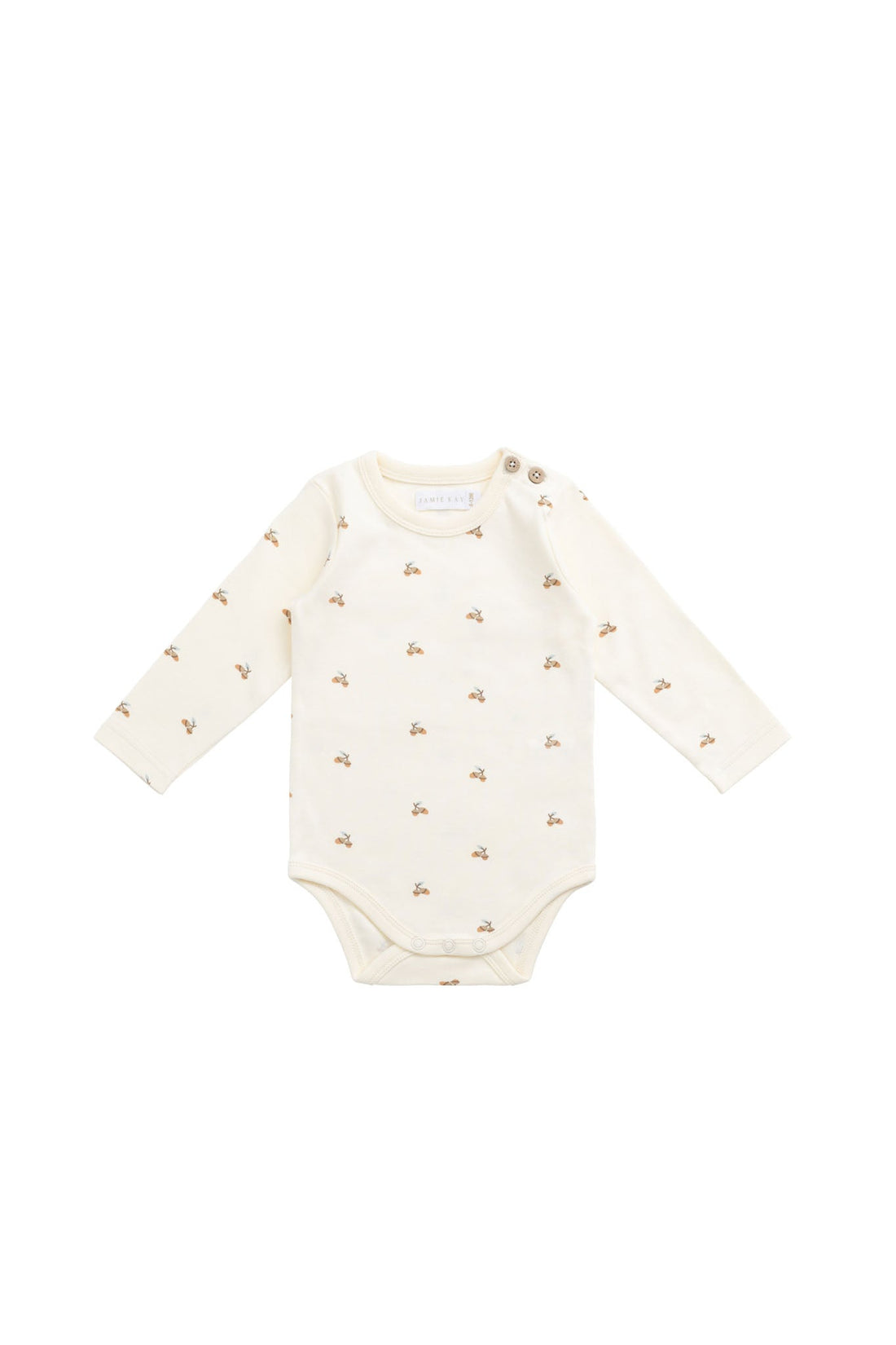 Organic Cotton Fernley Bodysuit - Forest Night Acorns Childrens Bodysuit from Jamie Kay Australia