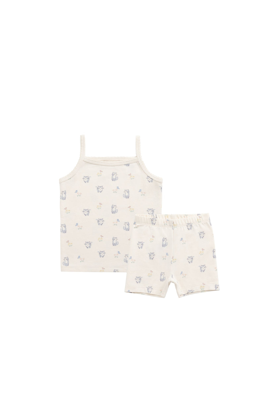 Organic Cotton Jolie Singlet Pyjama Set - Charlies Butterflies Childrens Pyjama from Jamie Kay Australia