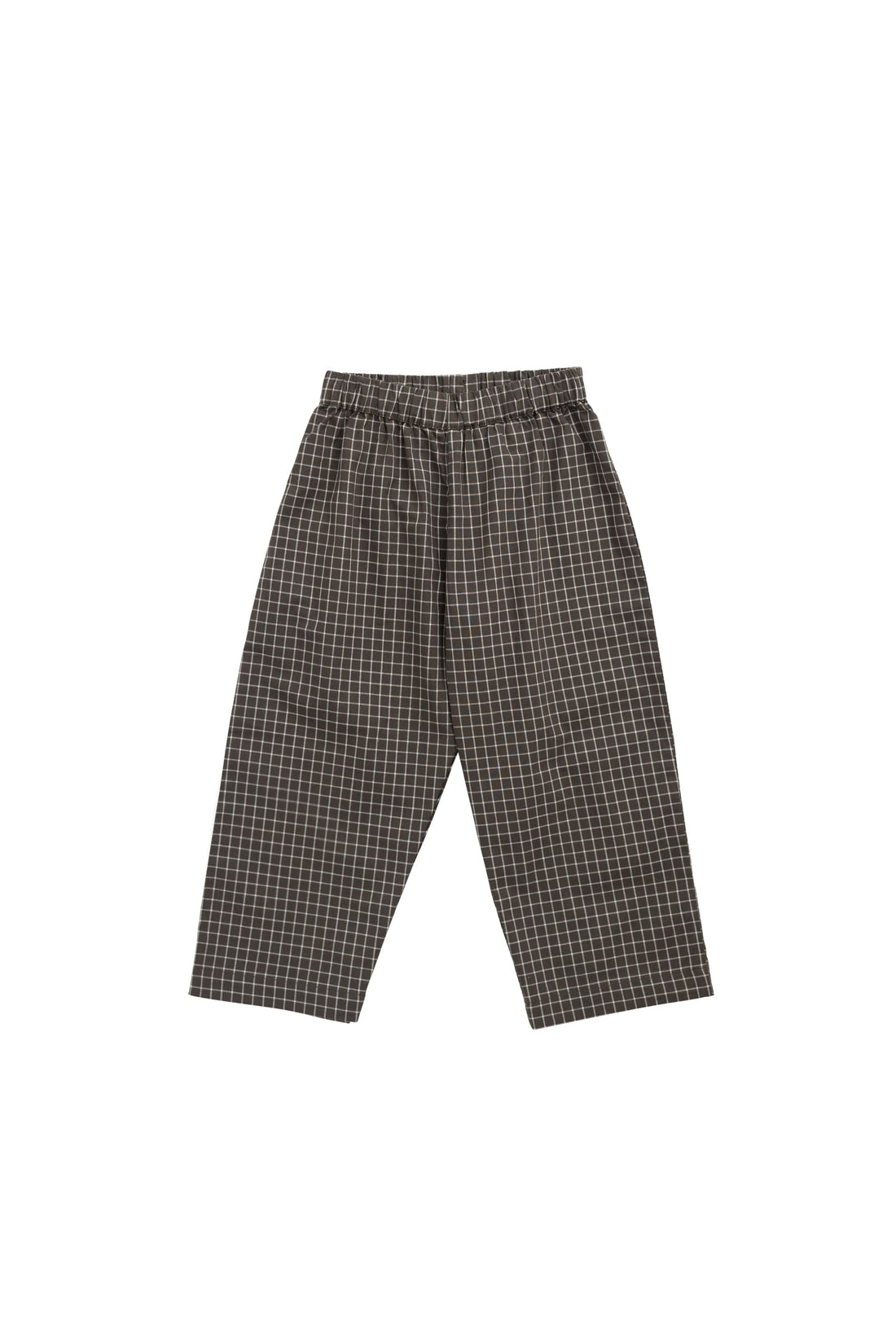 Organic Cotton Kingston Pant - Coffee Grid Childrens Pant from Jamie Kay Australia