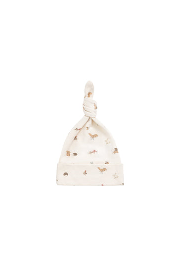 Organic Cotton Knot Beanie - Forest Gathering Childrens Beanie from Jamie Kay Australia