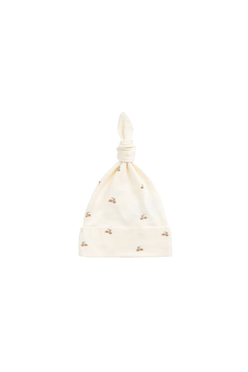 Organic Cotton Knot Beanie - Forest Night Acorns Childrens Beanie from Jamie Kay Australia
