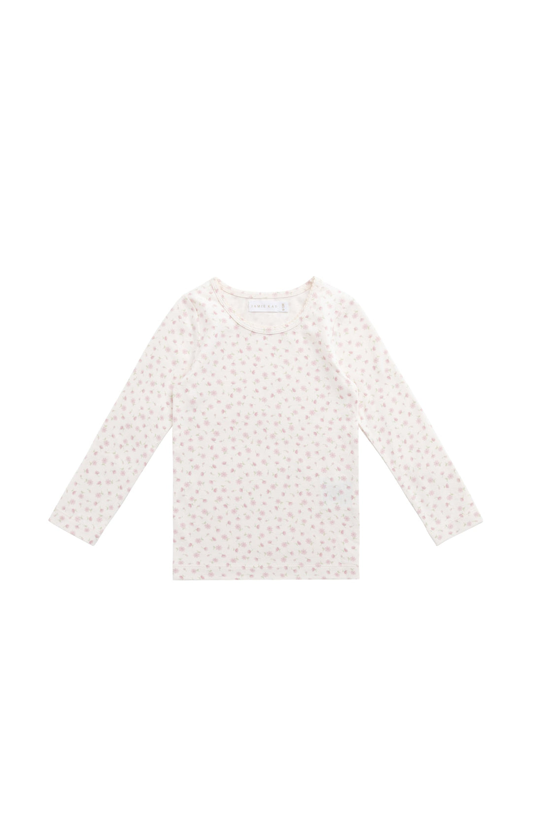 Organic Cotton Long Sleeve Top - Victoria Blush Childrens Top from Jamie Kay Australia