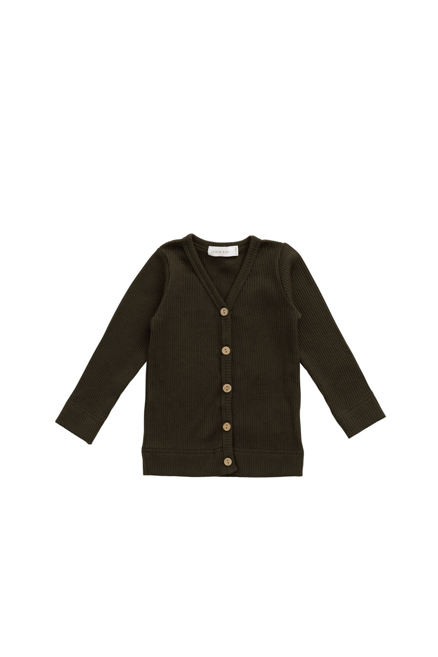 Organic Cotton Modal Cardigan - Bistre Childrens Cardigan from Jamie Kay Australia