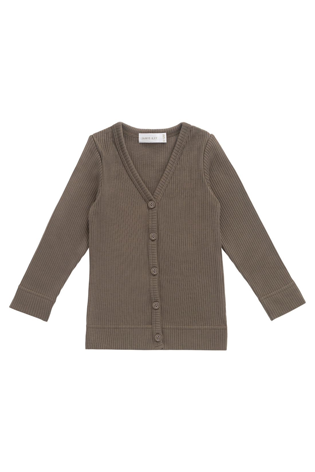 Organic Cotton Modal Cardigan - Fir Bark Childrens Cardigan from Jamie Kay Australia