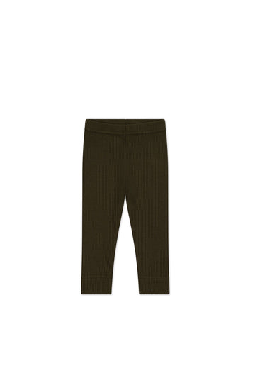 Organic Cotton Modal Everyday Legging - Bistre Childrens Legging from Jamie Kay Australia
