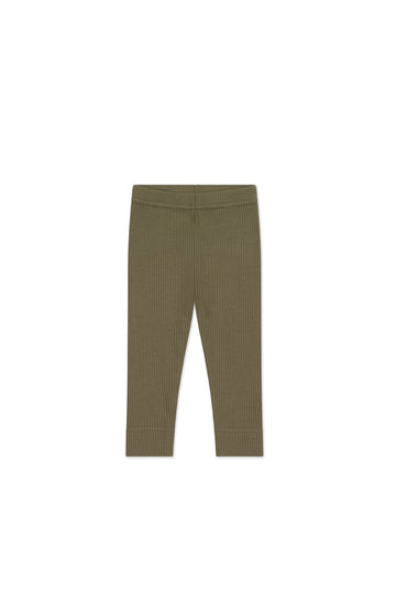 Organic Cotton Modal Everyday Legging - Fir Bark Childrens Legging from Jamie Kay Australia