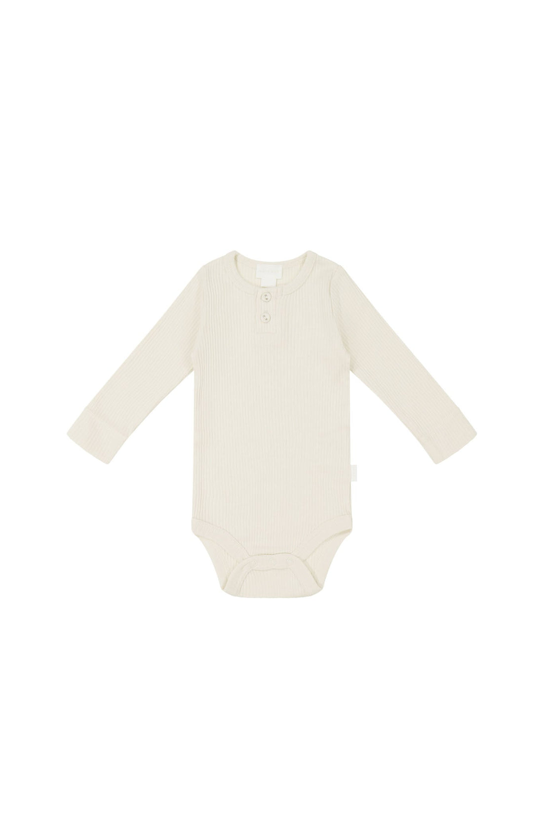 Organic Cotton Modal Long Sleeve Bodysuit - Parchment Childrens Bodysuit from Jamie Kay Australia
