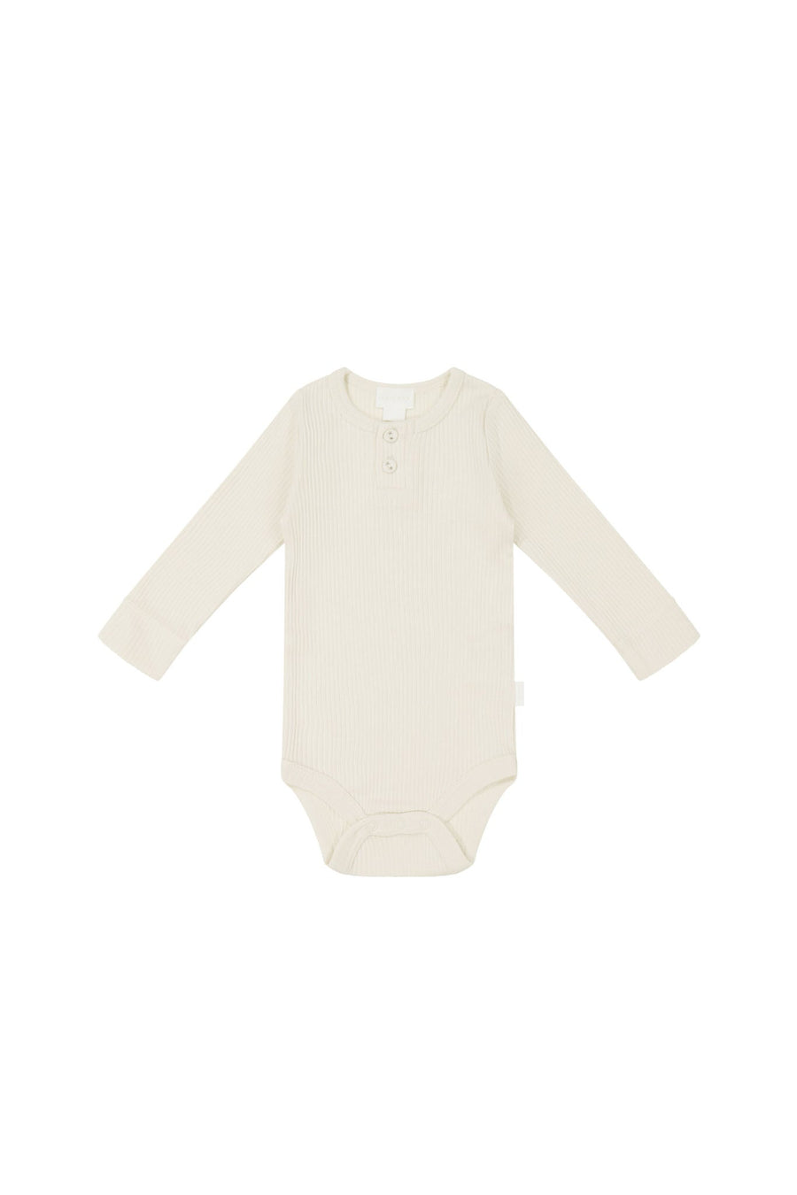Organic Cotton Modal Long Sleeve Bodysuit - Parchment Childrens Bodysuit from Jamie Kay Australia