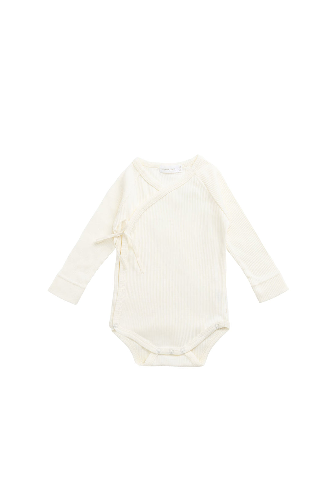 Organic Cotton Modal Marina Long Sleeve Bodysuit - Parchment Childrens Bodysuit from Jamie Kay Australia