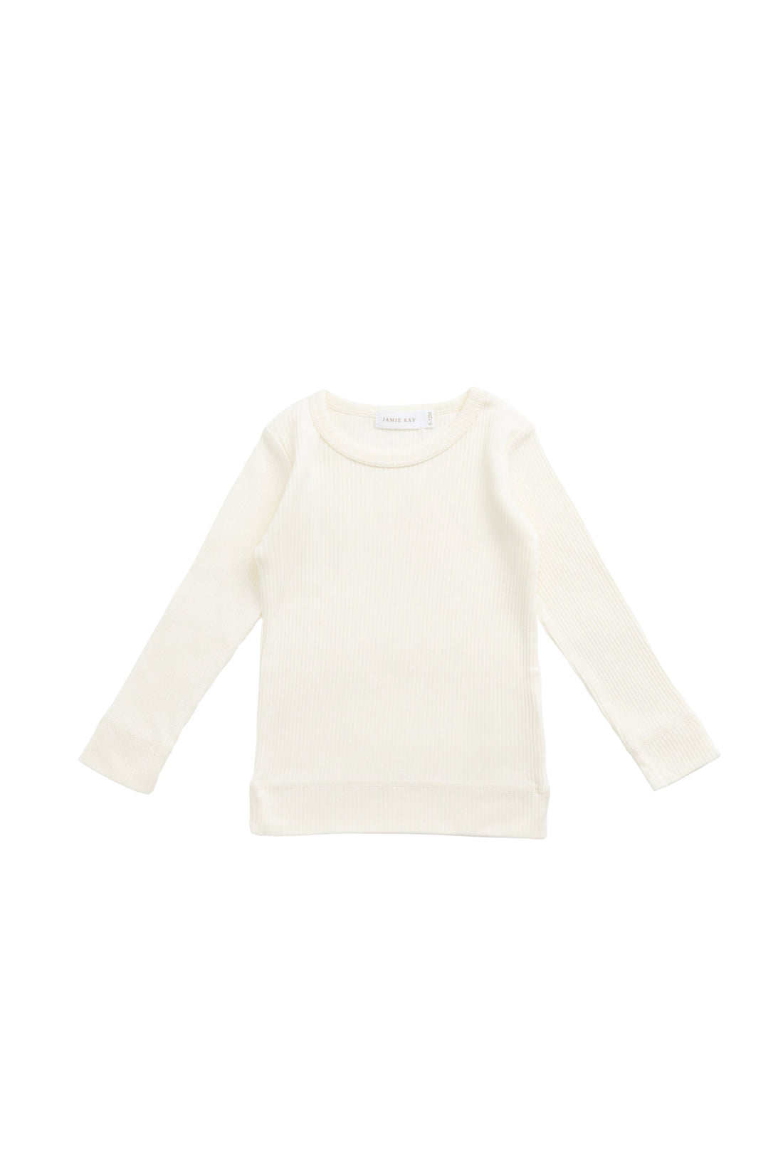 Organic Cotton Modal Marina Long Sleeve Top - Parchment Childrens Top from Jamie Kay Australia