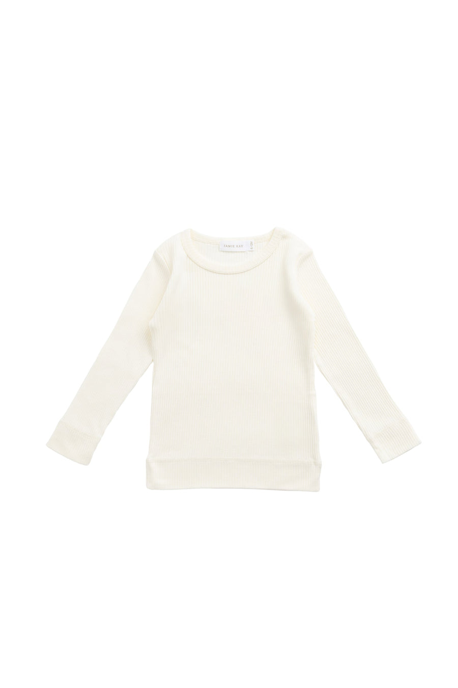 Organic Cotton Modal Marina Long Sleeve Top - Parchment Childrens Top from Jamie Kay Australia