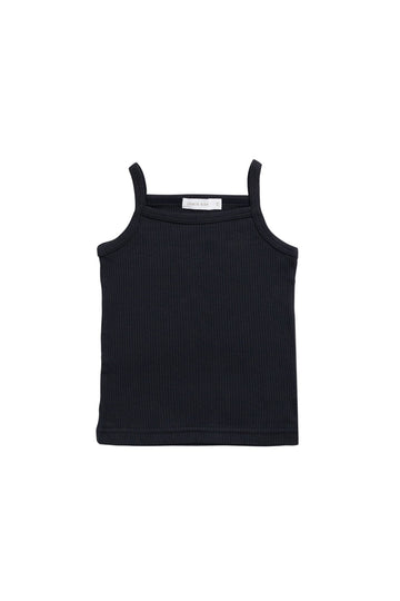 Organic Cotton Modal Marina Singlet - Ebony Childrens Top from Jamie Kay Australia