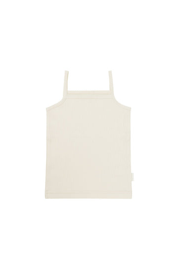 Organic Cotton Modal Marina Singlet - Parchment Childrens Top from Jamie Kay Australia